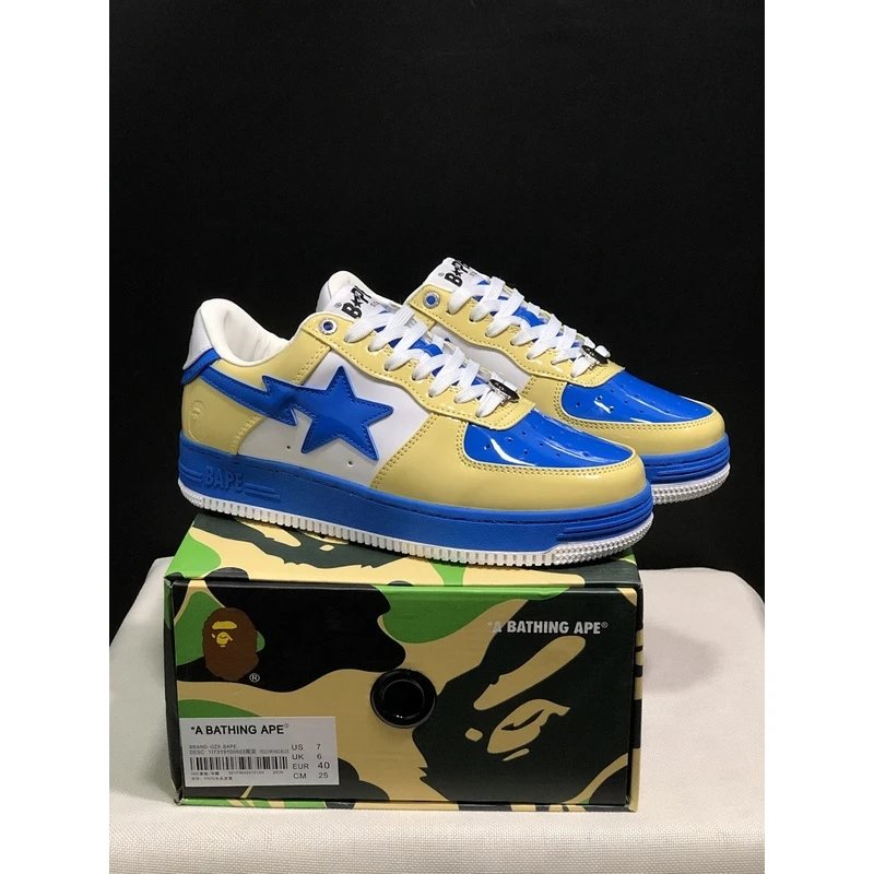 BAPE STA Low Top Sneakers low-top Blue Brown - Style 19