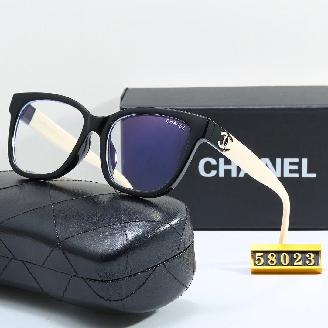 Chanel Black Tinted Lens Square Sunglasses, Polished Frame Style 12