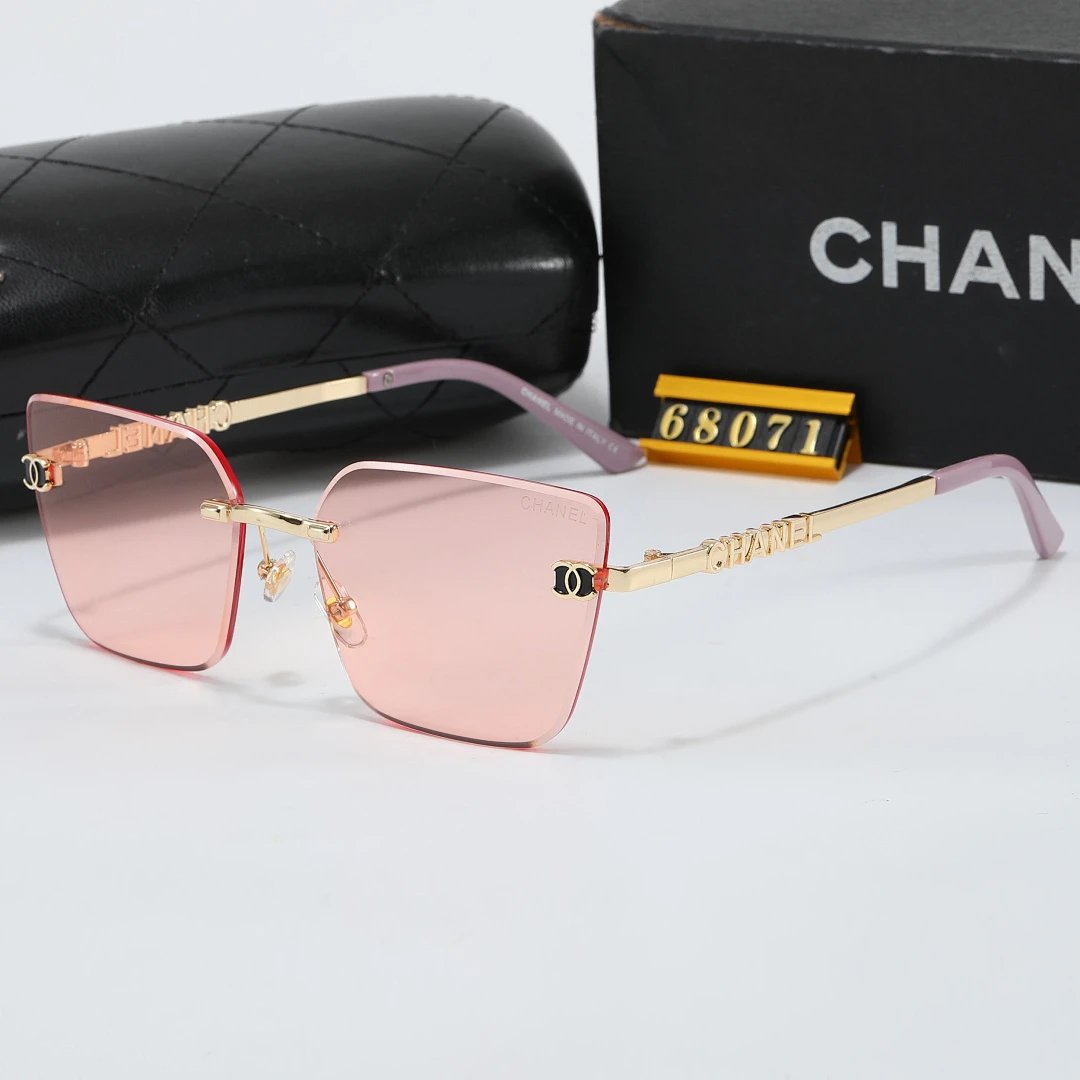 Chanel Black Tinted Lens Designer Sunglasses, Polished Frame Style 02