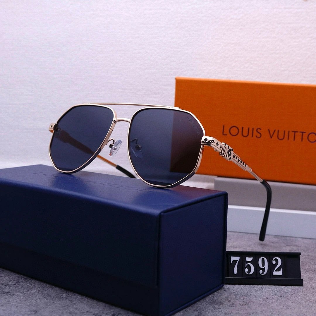 Louis Vuitton Tinted Lens Square Sunglasses, Polished Frame Style 22