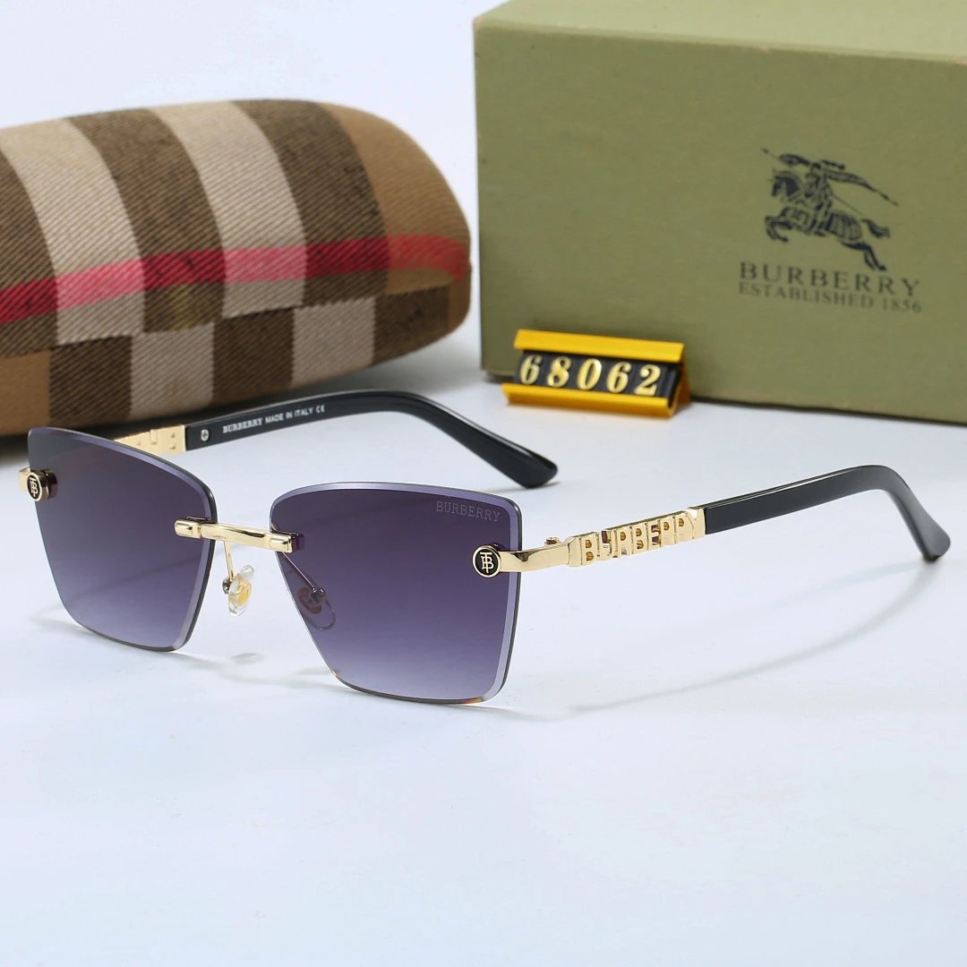 Burberry Tinted Lens Square Sunglasses, Polished Frame Style 05