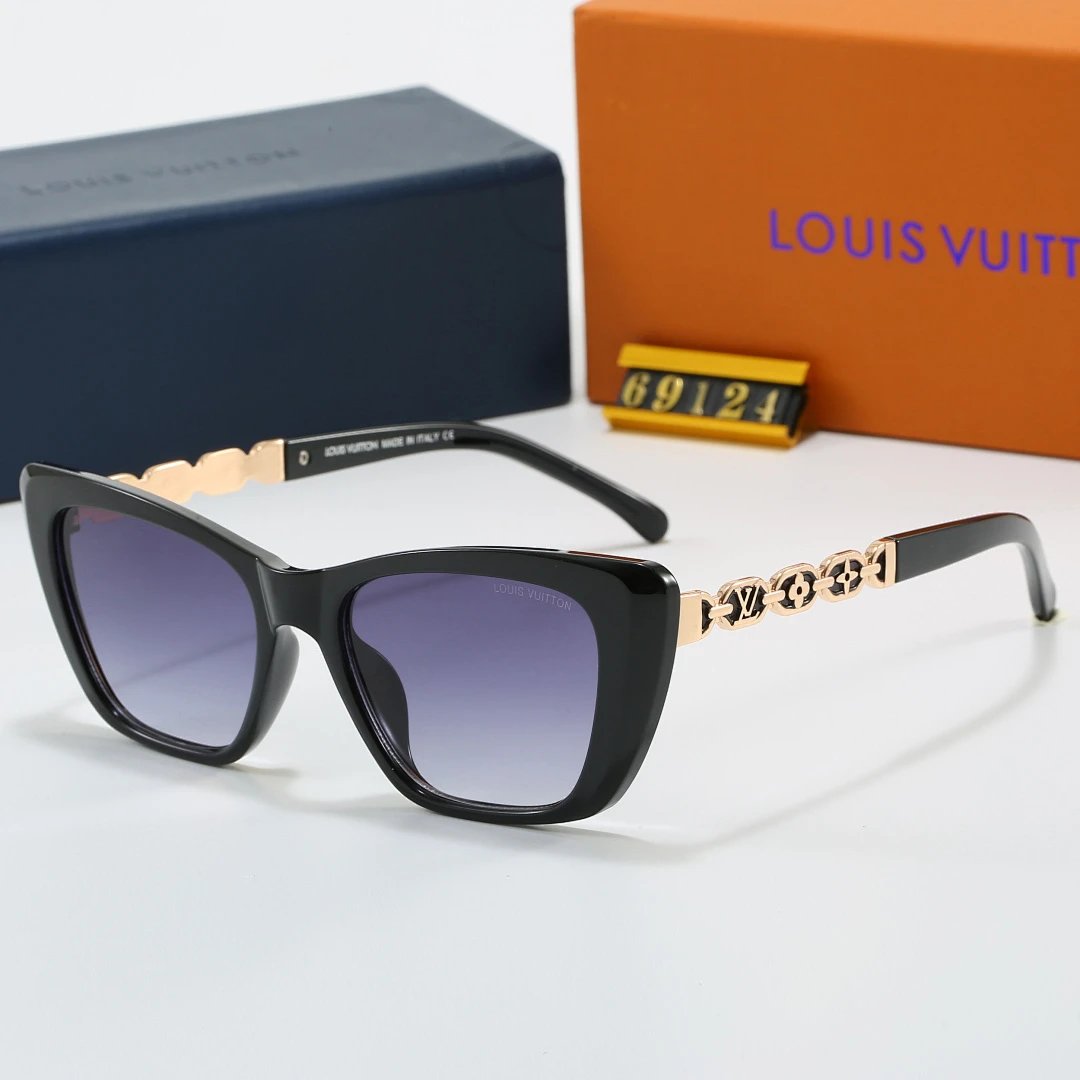 Louis Vuitton Tinted Lens Square Sunglasses, Polished Frame Style 15