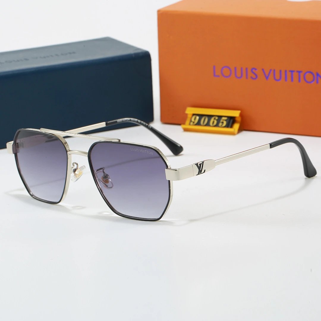 Louis Vuitton Brown Tinted Lens Square Sunglasses, Polished Frame Style 16