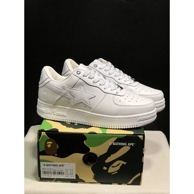 BAPE STA Low Top Sneakers low-top White Grey - Style 2