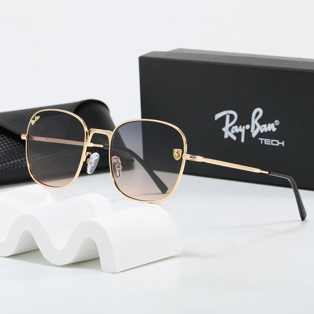 Ray-Ban Black Tinted Lens Metal Frame Sunglasses, Classic Style 06