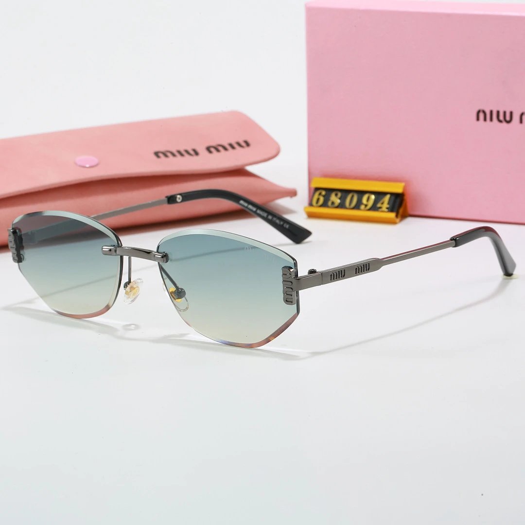 Miu Miu Brown Tinted Lens Square Sunglasses, Polished Frame Style 32