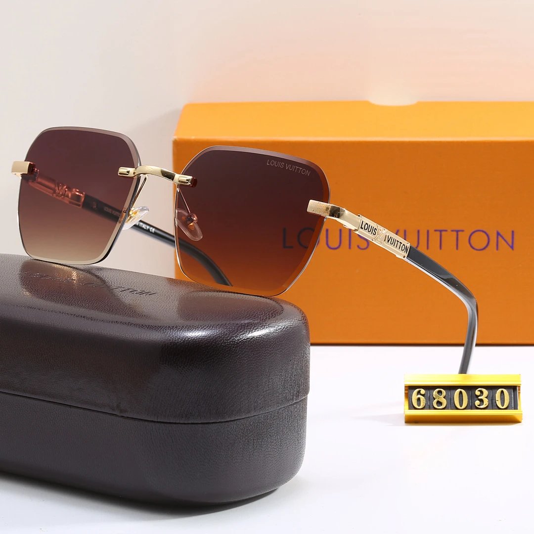 Louis Vuitton Tinted Lens Square Sunglasses, Polished Frame Style 27