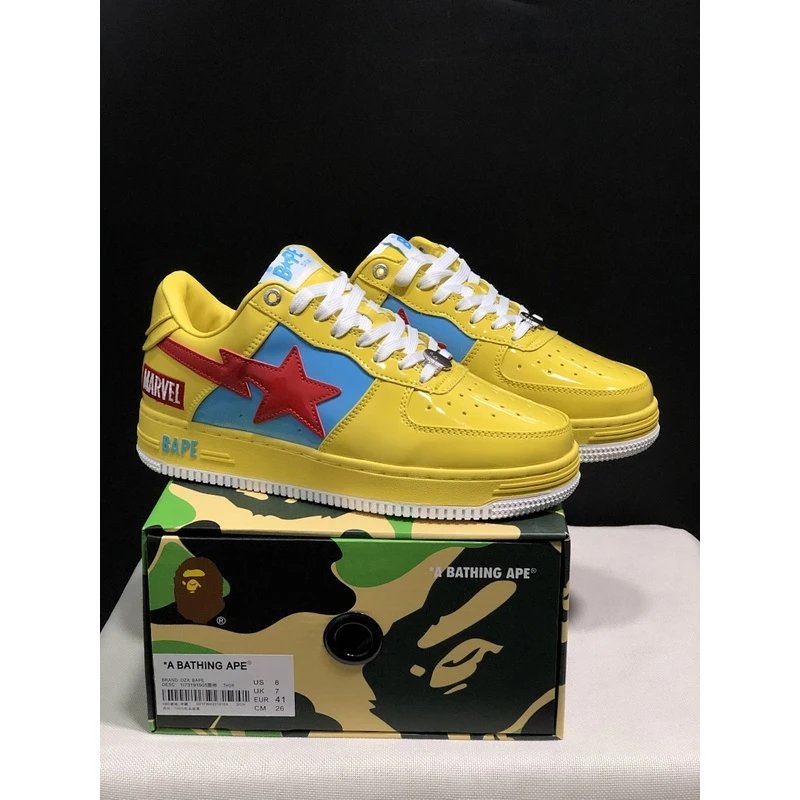 BAPE STA Low Top Sneakers low-top Green Red - Style 4