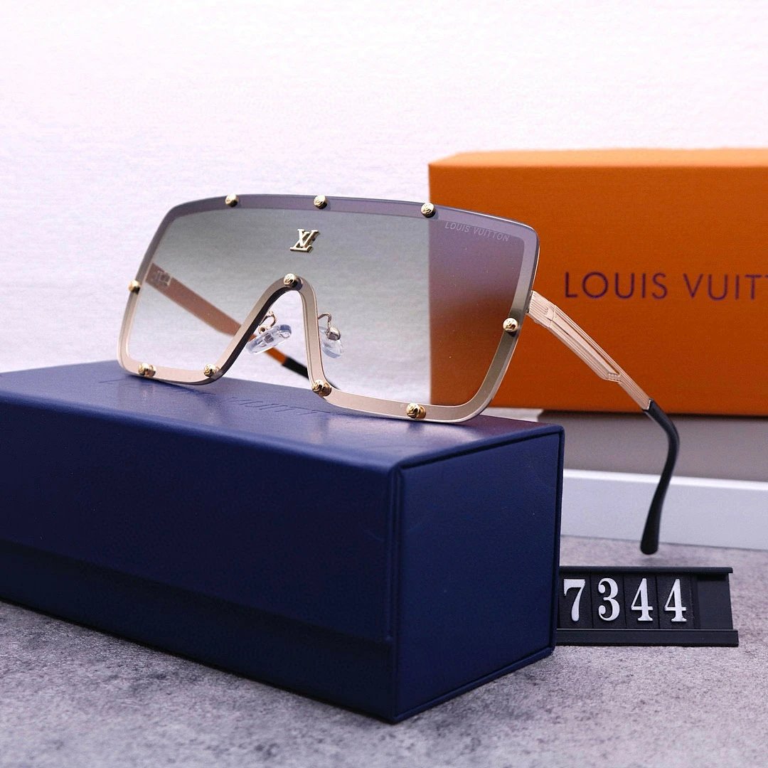 Louis Vuitton Tinted Lens Square Sunglasses, Polished Frame Style 07