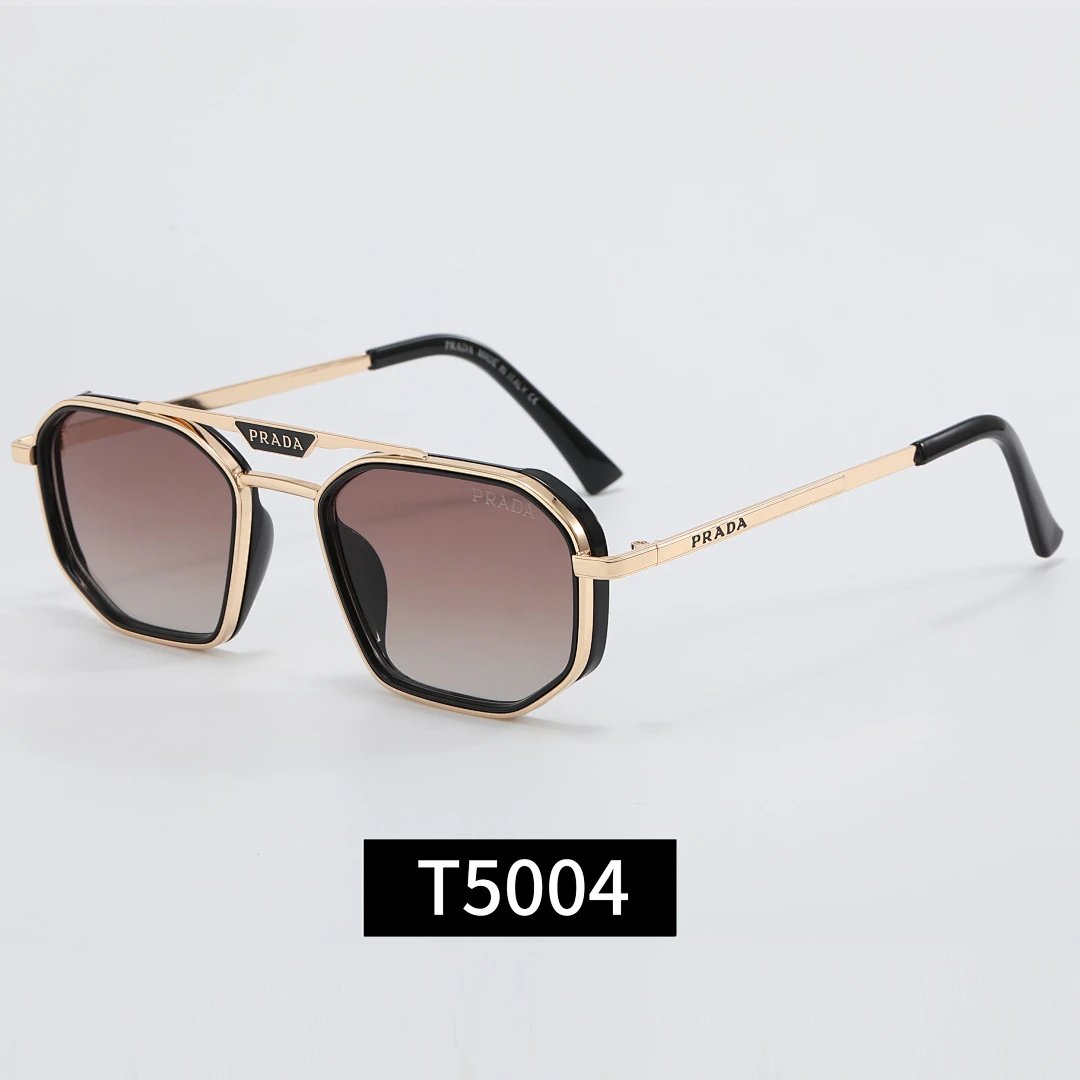 Prada Gray Tinted Lens Square Sunglasses, Polished Frame Style 25