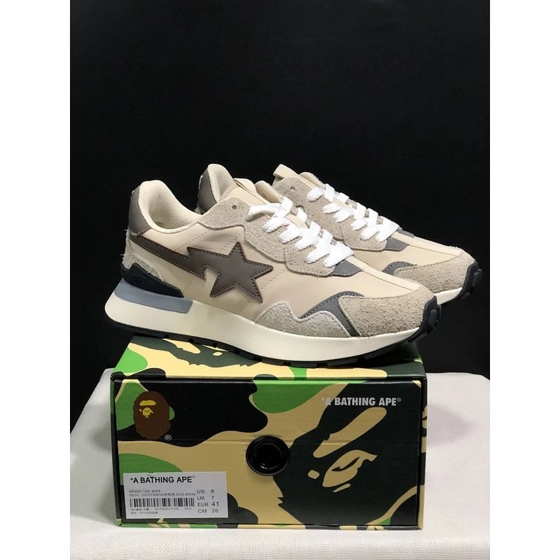 BAPE STA Low Top Sneakers low-top Grey Beige - Style 27