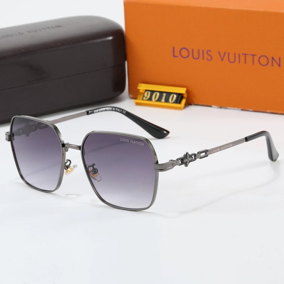 Louis Vuitton Brown Tinted Lens Square Sunglasses, Polished Frame Style 40