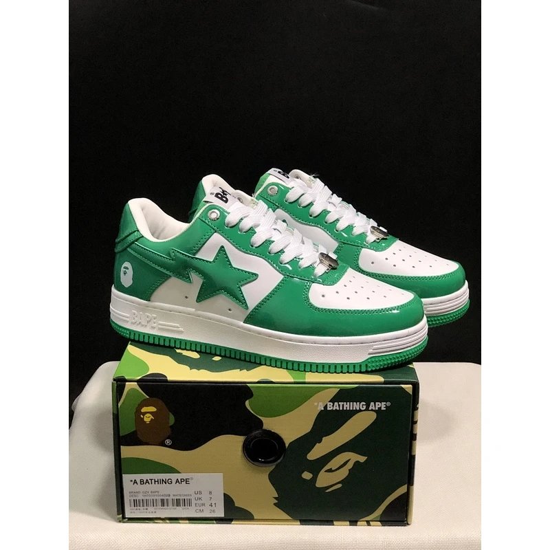 BAPE STA Low Top Sneakers low-top Green - Style 25