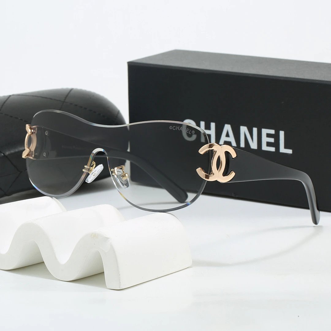 Chanel Black Tinted Lens Square Sunglasses, Polished Frame Style 26