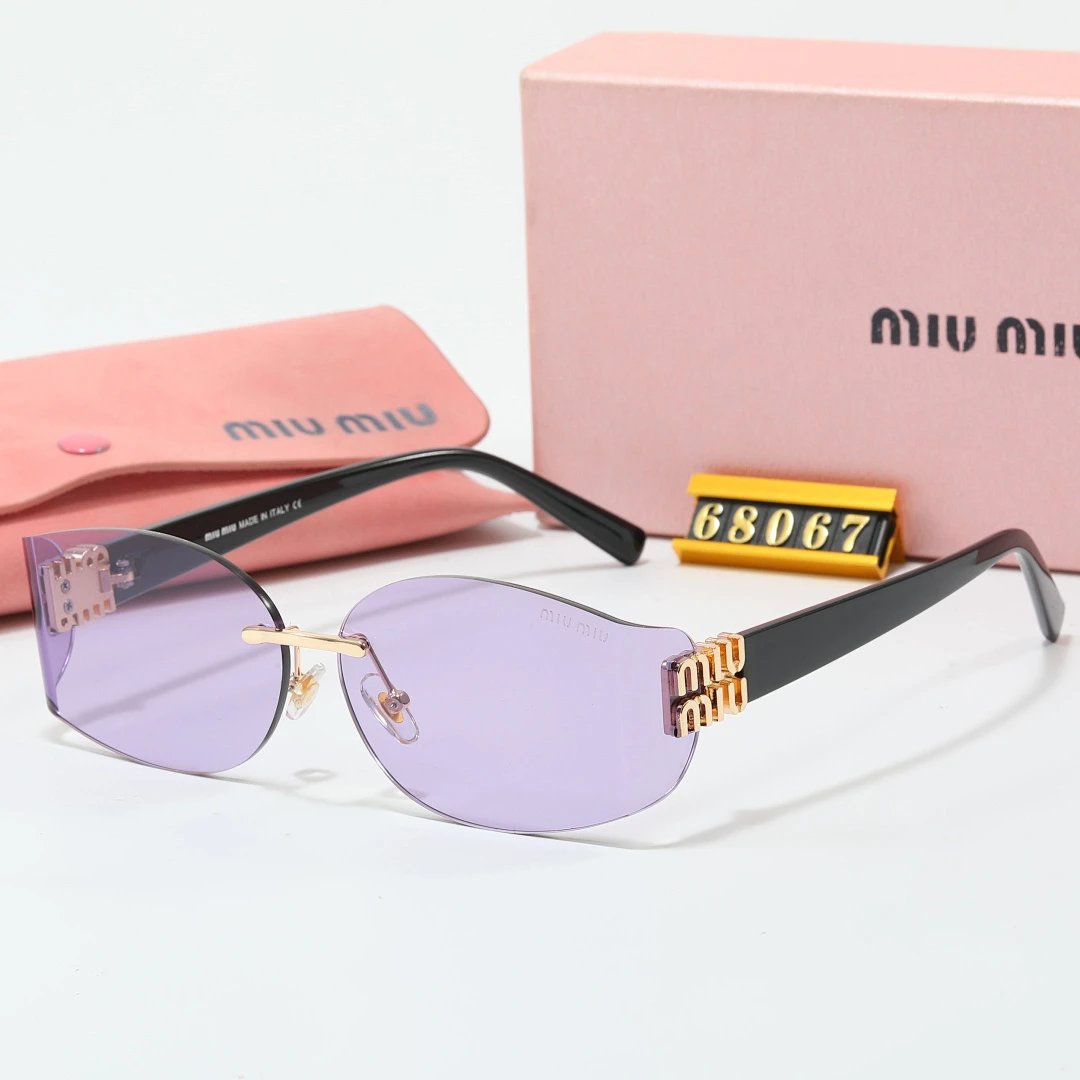 Miu Miu Tinted Lens Square Sunglasses, Polished Frame Style 30