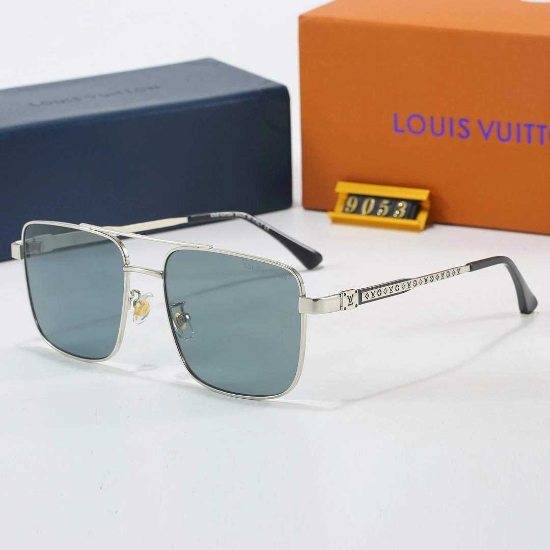 Louis Vuitton Brown Tinted Lens Square Sunglasses, Polished Frame Style 28