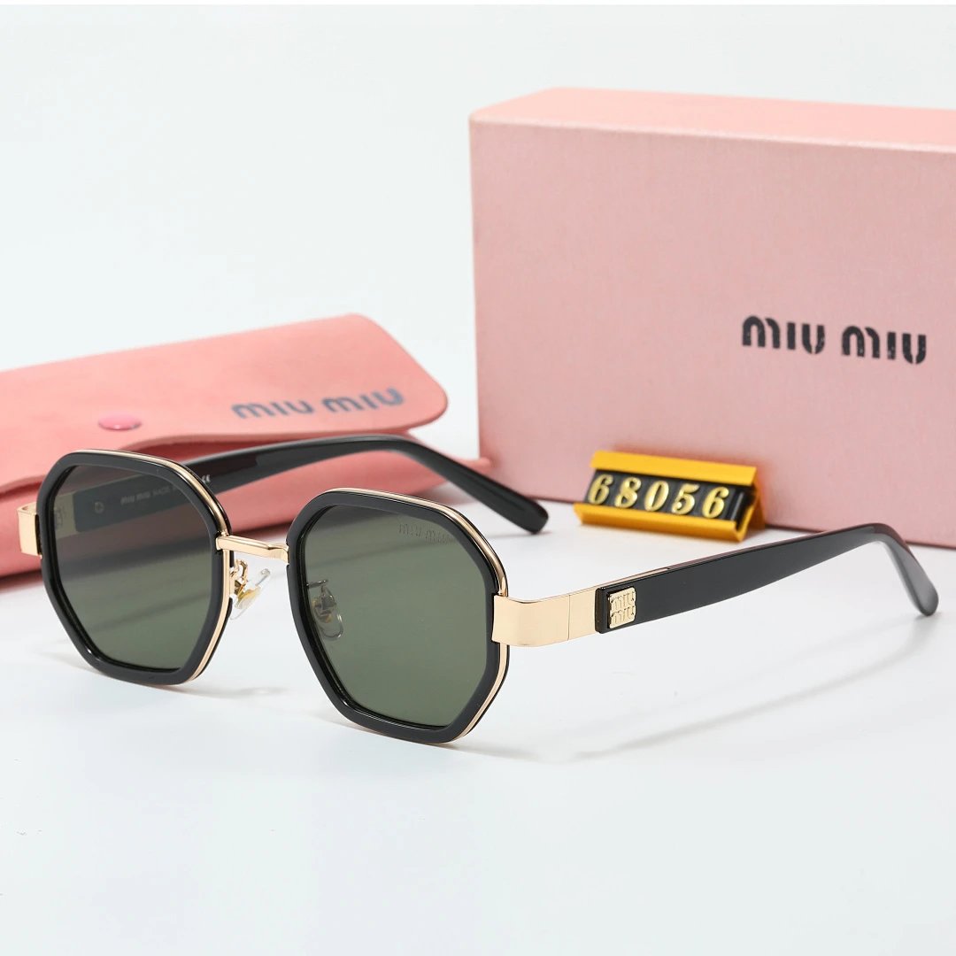 Miu Miu Gray Tinted Lens Square Sunglasses, Polished Frame Style 27