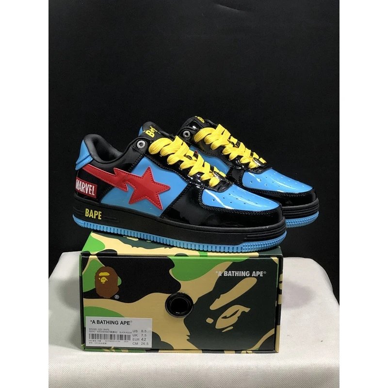 BAPE STA Low Top Sneakers low-top Blue Green - Style 11