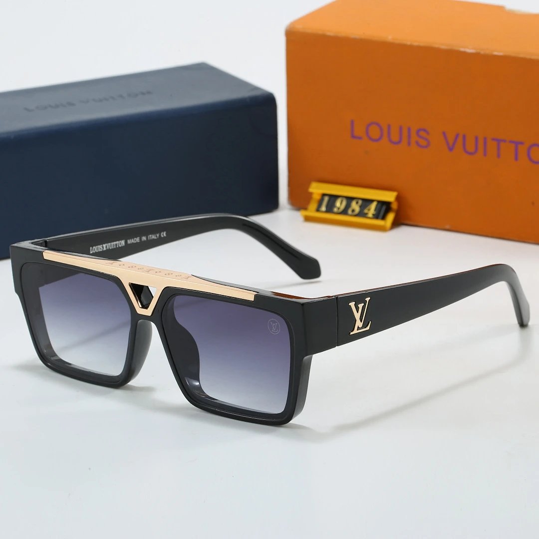 Louis Vuitton Tinted Lens Square Sunglasses, Polished Frame Style 17