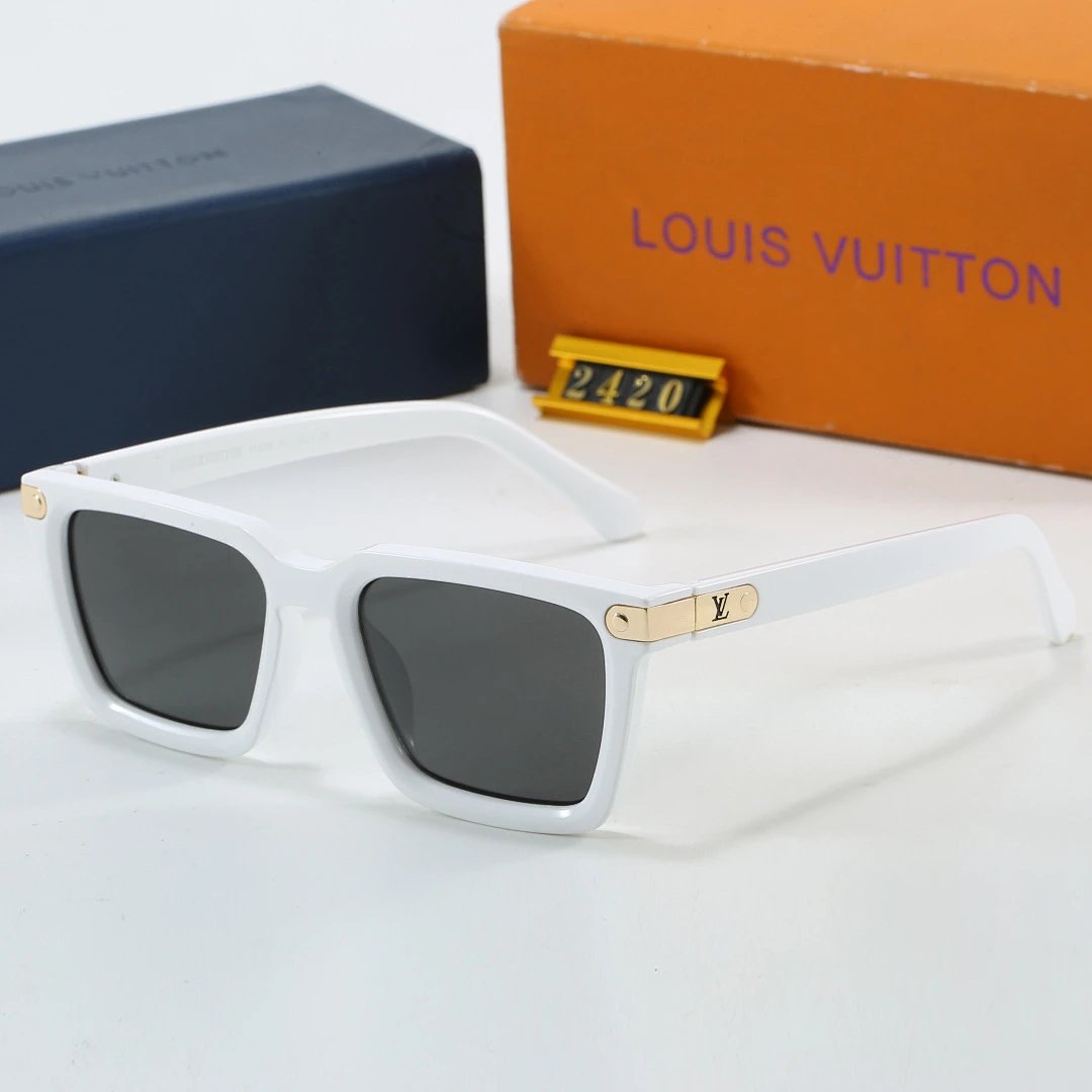 Louis Vuitton Brown Tinted Lens Square Sunglasses, Polished Frame Style 08