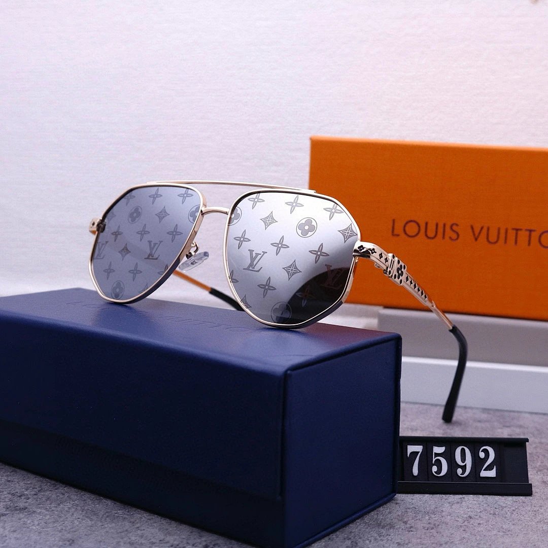 Louis Vuitton Tinted Lens Square Sunglasses, Polished Frame Style 18