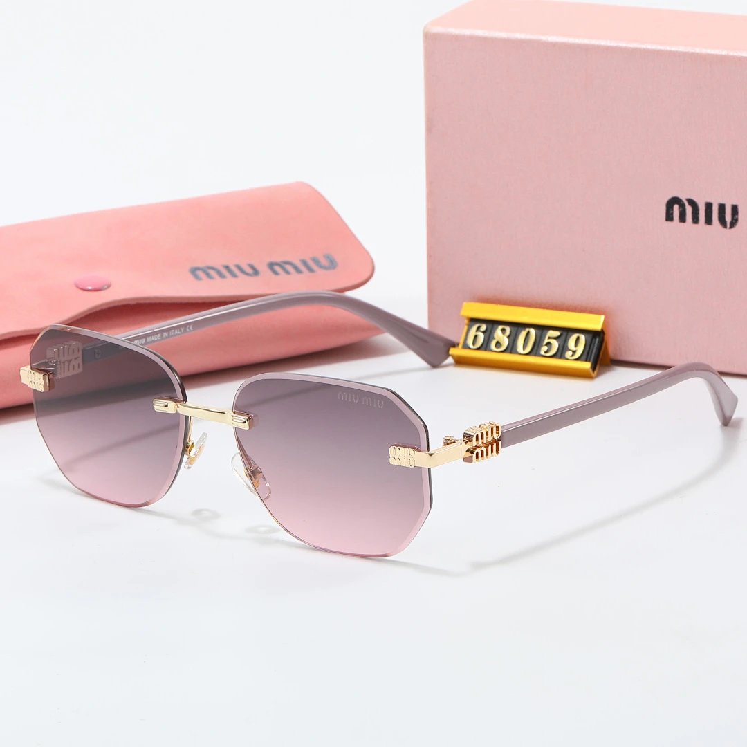 Miu Miu Gray Tinted Lens Designer Sunglasses, Polished Frame Style 01