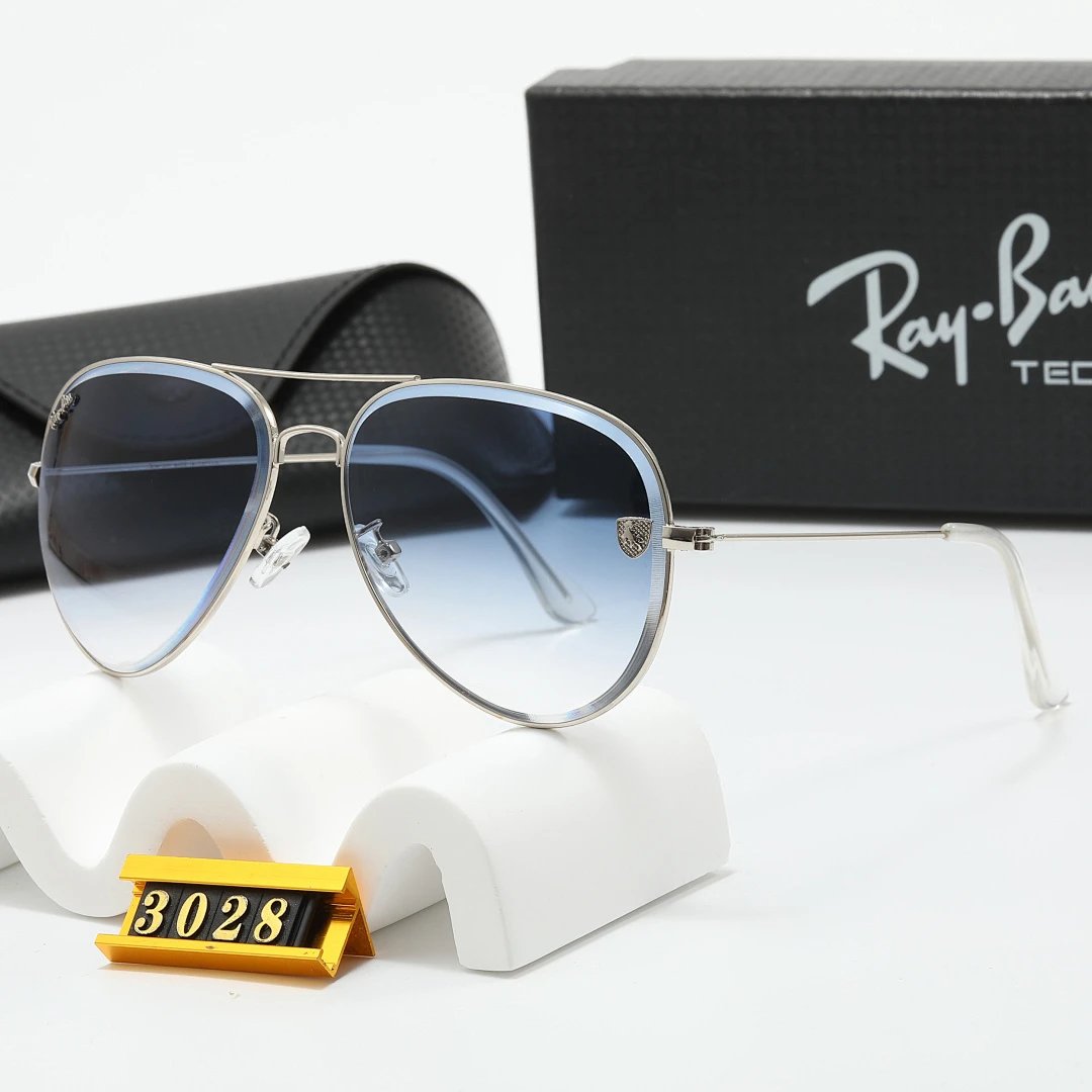 Ray-Ban Black Tinted Lens Metal Frame Sunglasses, Classic Style 03