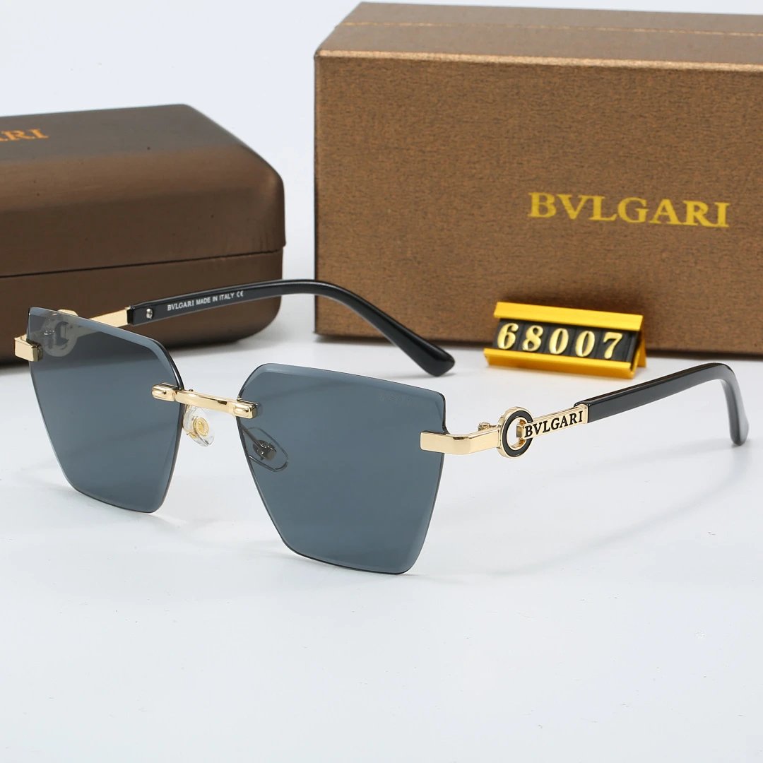 Bvlgari Tinted Lens Square Sunglasses, Polished Frame Style 10