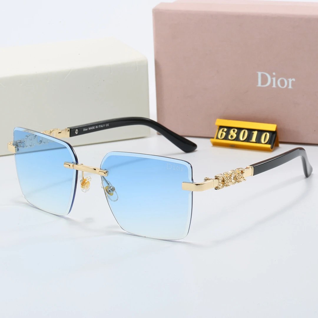 Dior Tinted Lens Square Sunglasses, Polished Frame Style 08