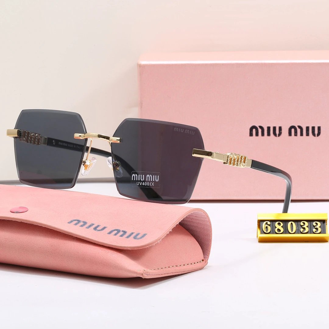 Miu Miu Tinted Lens Square Sunglasses, Polished Frame Style 33