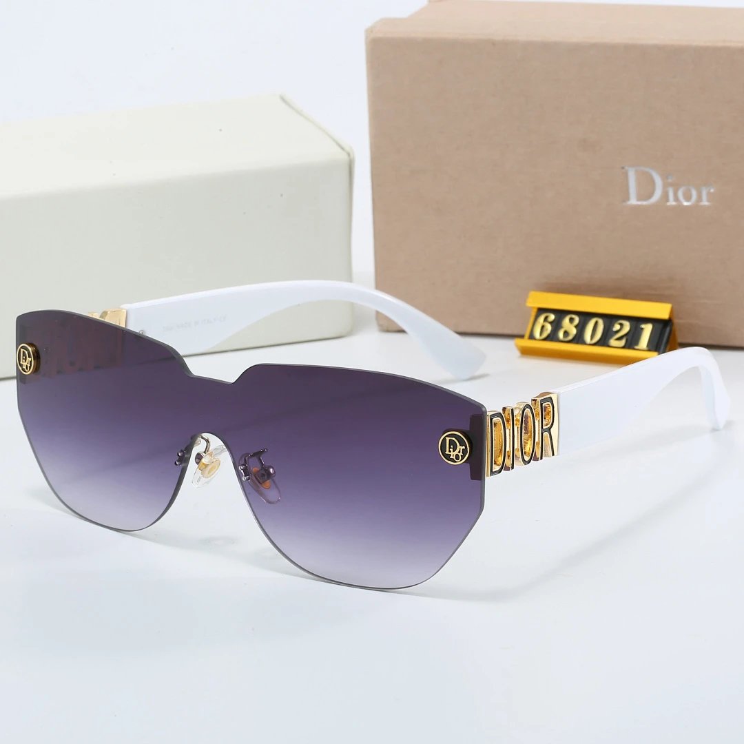 Dior Gray Tinted Lens Square Sunglasses, Polished Frame Style 34