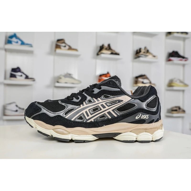 ASICS GEL-NYC Black Beige Retro Sneakers - Style 20