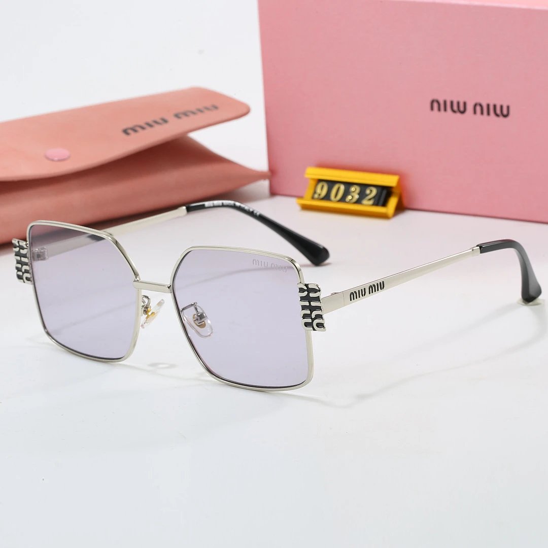 Miu Miu Brown Tinted Lens Square Sunglasses, Polished Frame Style 17