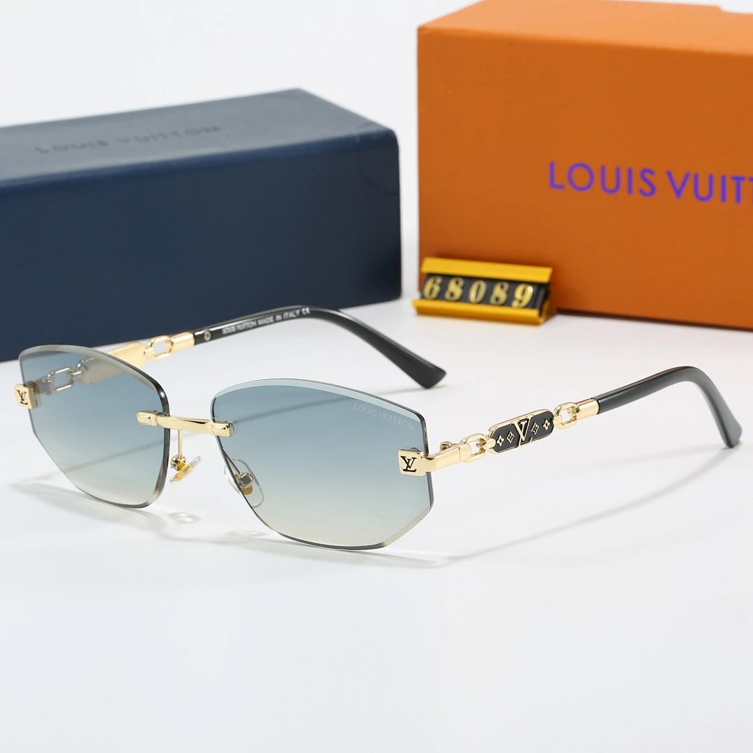 Louis Vuitton Brown Tinted Lens Square Sunglasses, Polished Frame Style 10
