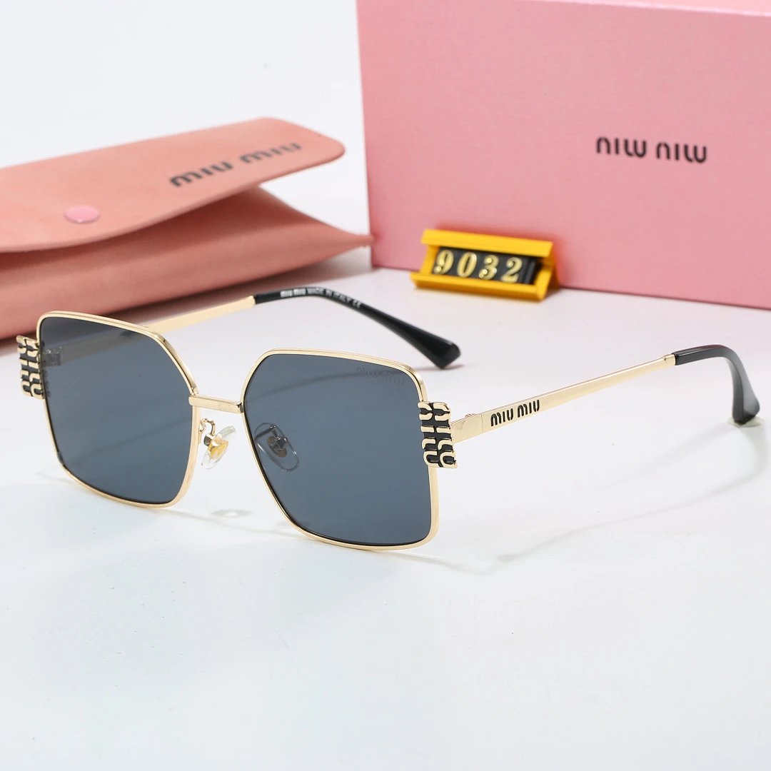 Miu Miu Gray Tinted Lens Square Sunglasses, Polished Frame Style 14