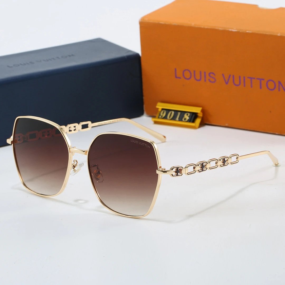 Louis Vuitton Brown Tinted Lens Designer Sunglasses, Polished Frame Style 02