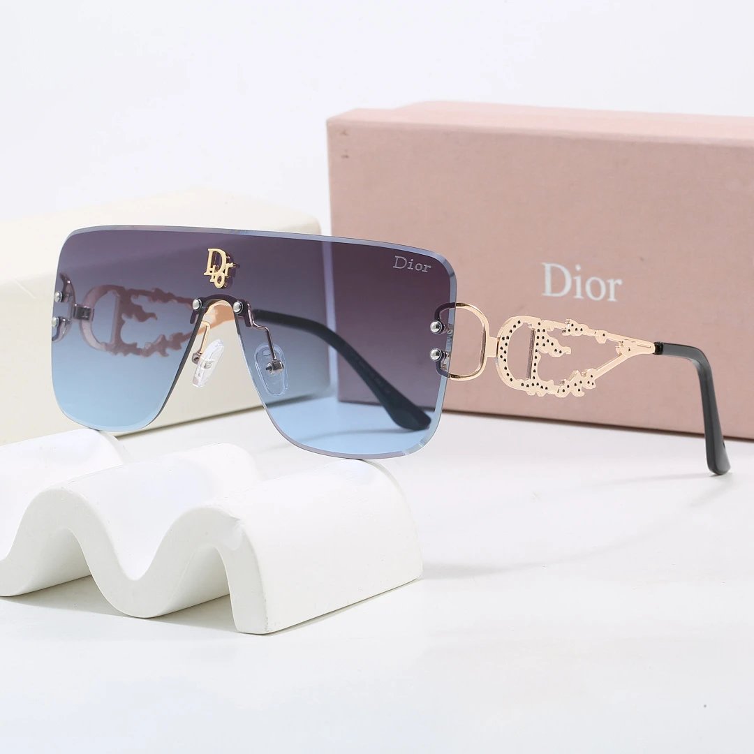 Dior Gray Tinted Lens Square Sunglasses, Polished Frame Style 09