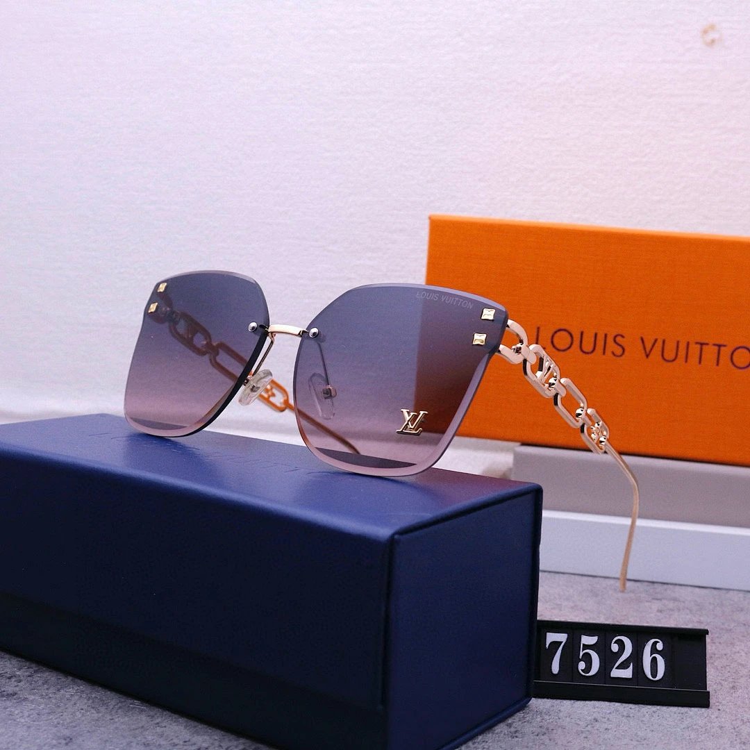 Louis Vuitton Tinted Lens Square Sunglasses, Polished Frame Style 23
