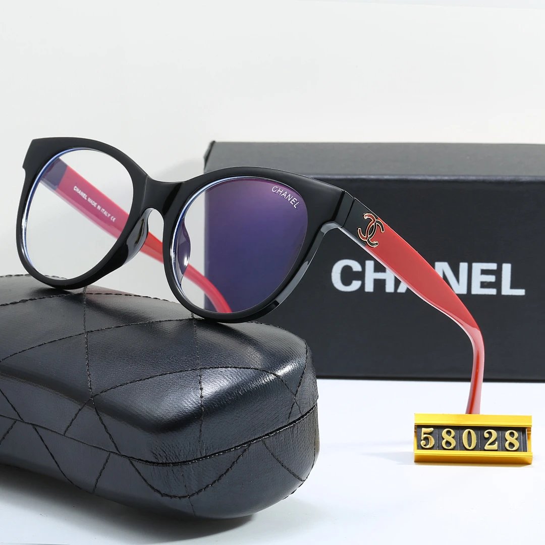 Chanel Black Tinted Lens Square Sunglasses, Polished Frame Style 15