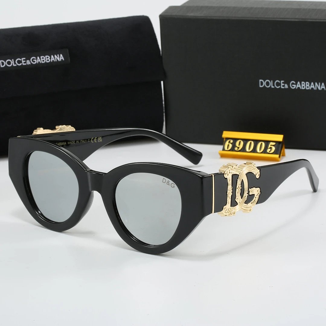 Dolce & Gabbana Black Tinted Lens Square Sunglasses, Polished Frame Style 07