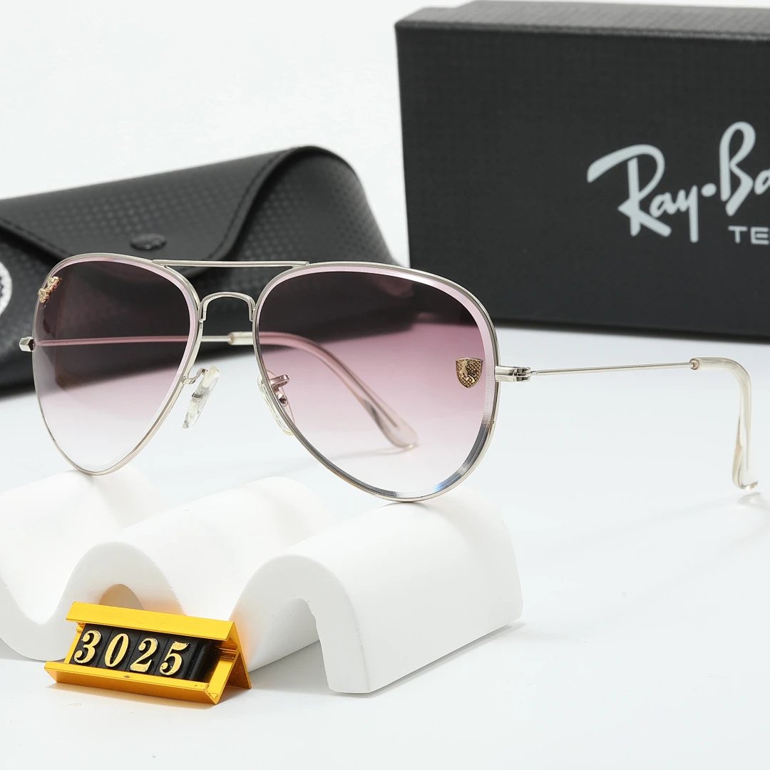Ray-Ban Black Tinted Lens Metal Frame Sunglasses, Classic Style 06