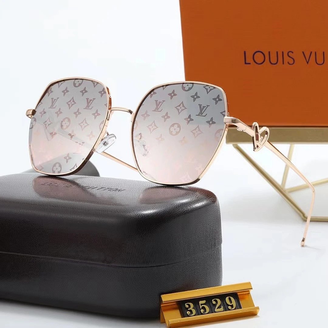 Louis Vuitton Tinted Lens Square Sunglasses, Polished Frame Style 36