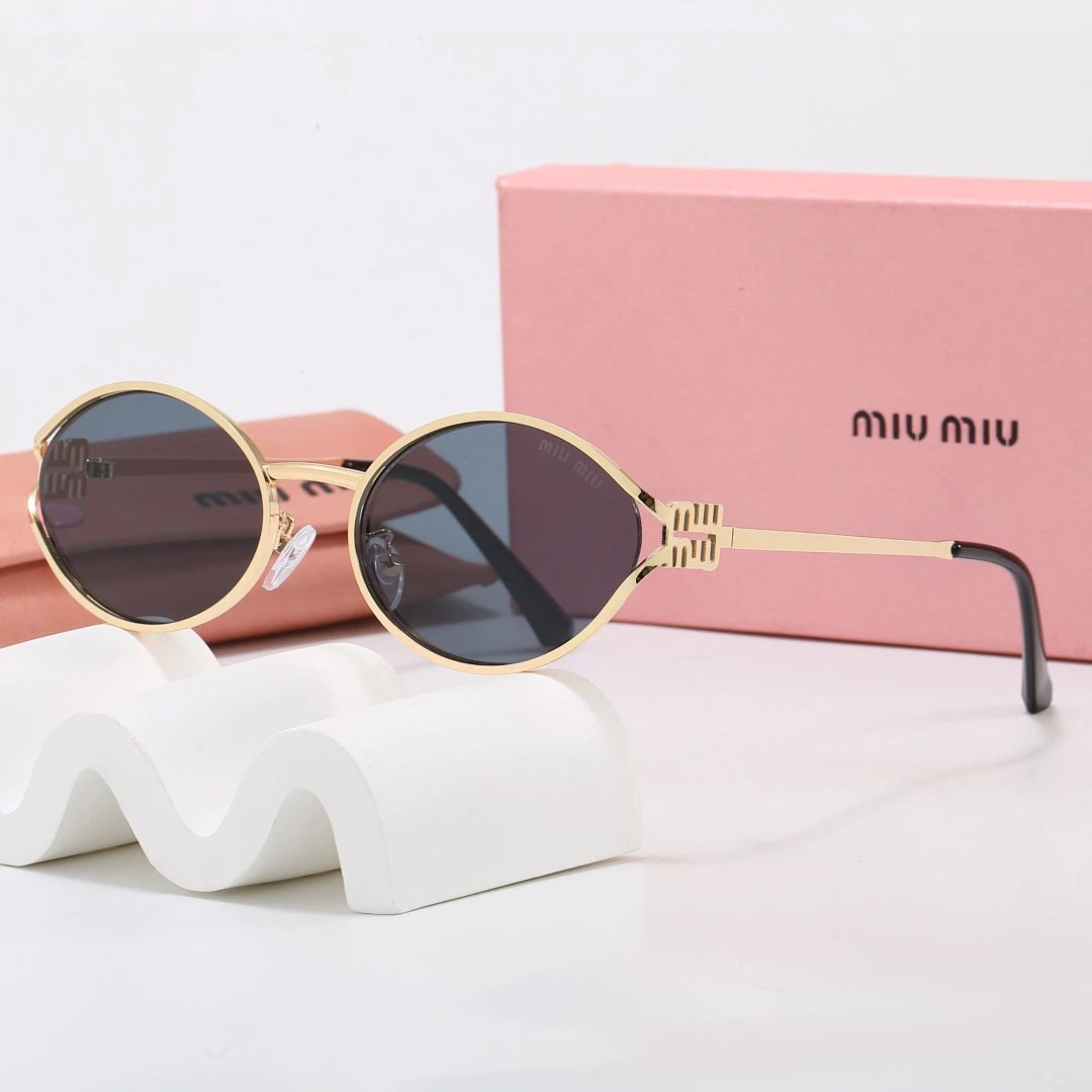 Miu Miu Gray Tinted Lens Square Sunglasses, Polished Frame Style 15