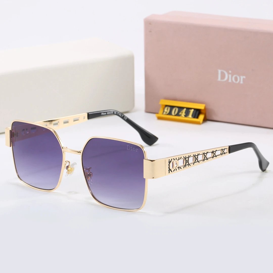 Dior Gray Tinted Lens Square Sunglasses, Polished Frame Style 27