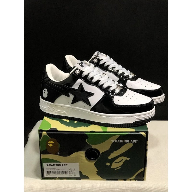BAPE STA Low Top Sneakers low-top White Grey - Style 13