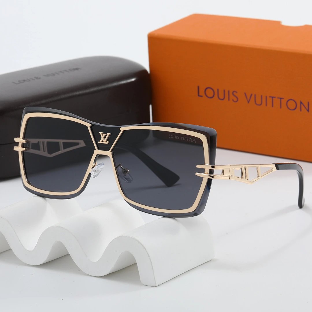 Louis Vuitton Tinted Lens Square Sunglasses, Polished Frame Style 11