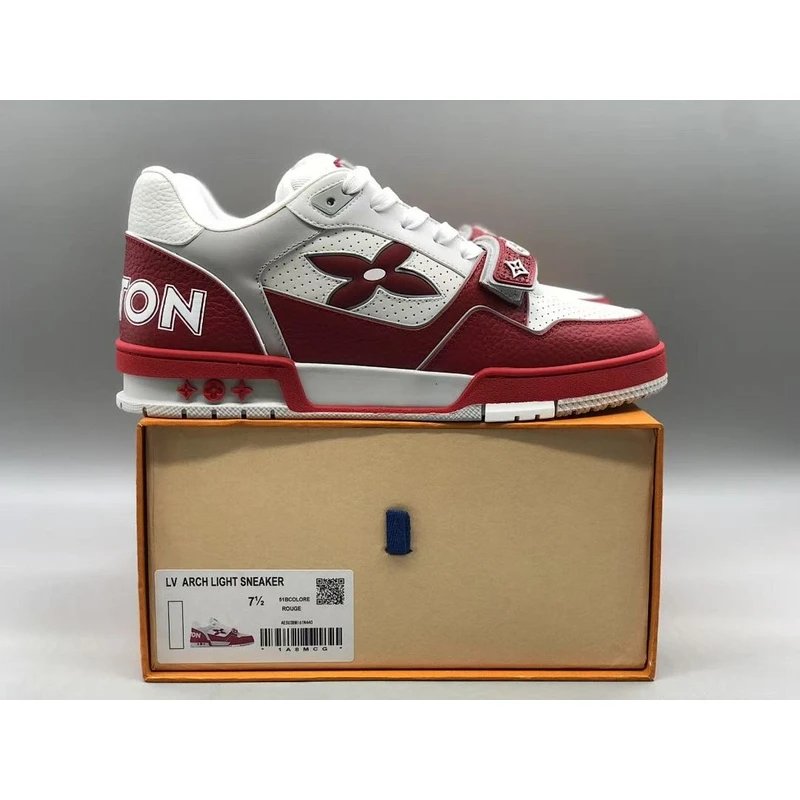 Trainer Low Top Sneakers   round toe lace-up low-top Red - Style 36