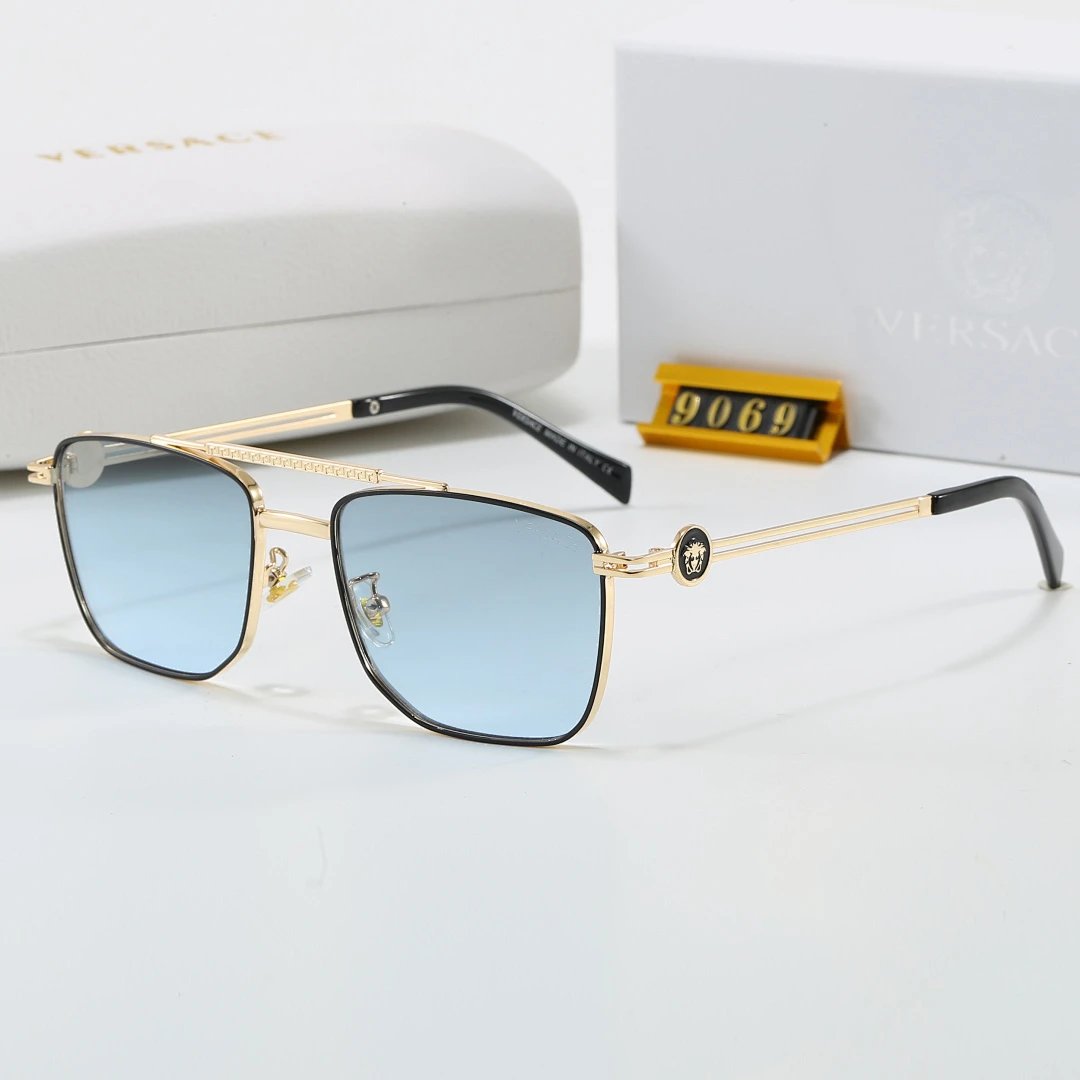 Versace Tinted Lens Square Sunglasses, Polished Frame Style 10