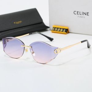 Celine Black Tinted Lens Designer Sunglasses, Polished Frame Style 02