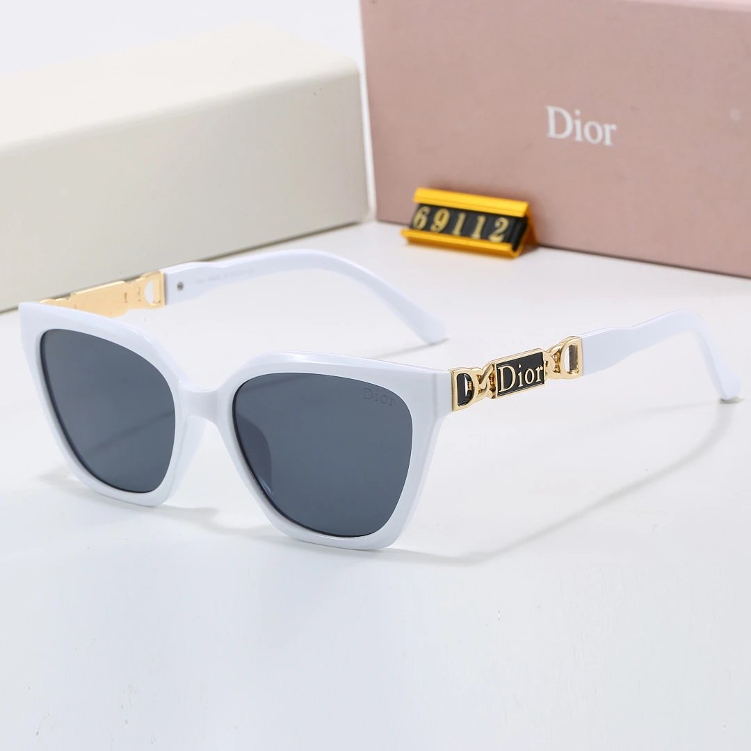 Dior Gray Tinted Lens Square Sunglasses, Polished Frame Style 30